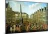 Arrival of Prince Maximilian in Kolhmarkt Square in Bonn in 1784-Johann Franz Rousseau-Mounted Giclee Print