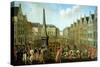 Arrival of Prince Maximilian in Kolhmarkt Square in Bonn in 1784-Johann Franz Rousseau-Stretched Canvas