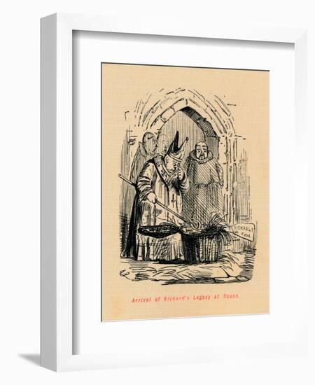 'Arrival of Richard's Legacy at Rouen', c1860, (c1860)-John Leech-Framed Giclee Print