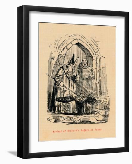 'Arrival of Richard's Legacy at Rouen', c1860, (c1860)-John Leech-Framed Giclee Print