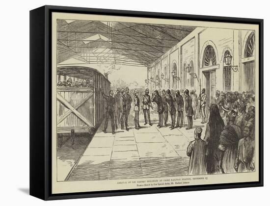 Arrival of Sir Garnet Wolseley at Cairo Railway Station, 15 September-Herbert Johnson-Framed Stretched Canvas