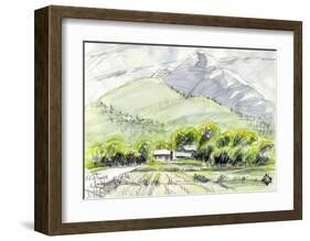 Arrival of Summer in Valley Villages-Kenji Fujimura-Framed Art Print