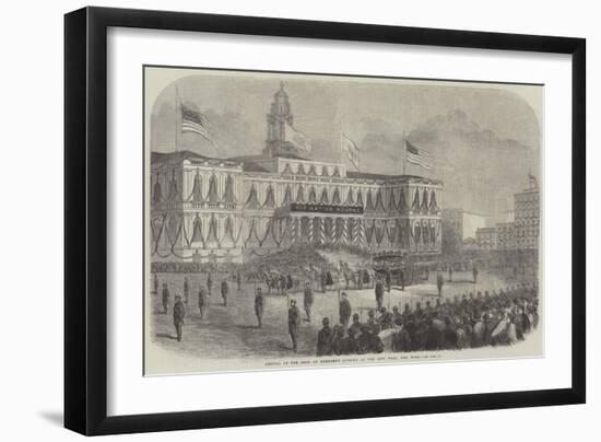 Arrival of the Body of President Lincoln at the City Hall, New York-null-Framed Giclee Print