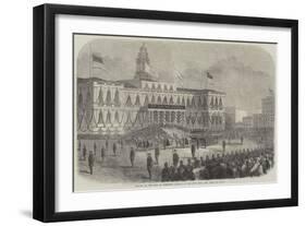 Arrival of the Body of President Lincoln at the City Hall, New York-null-Framed Giclee Print