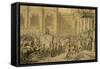 Arrival of the Emperor-Jacques-Louis David-Framed Stretched Canvas