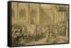 Arrival of the Emperor-Jacques-Louis David-Framed Stretched Canvas