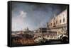 Arrival of the French Ambassador in Venice, 1725-1726-Canaletto-Framed Stretched Canvas