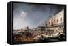 Arrival of the French Ambassador in Venice, 1725-1726-Canaletto-Framed Stretched Canvas