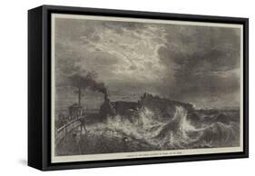 Arrival of the French Mail-Boat at Dover-Theodore Weber-Framed Stretched Canvas