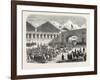 Arrival of the Grand Duke Constantine in Paris: Departure from the Lyons Railway Station-null-Framed Giclee Print