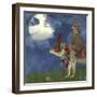 Arrival of the Hare King-Fab Funky-Framed Art Print