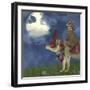 Arrival of the Hare King-Fab Funky-Framed Art Print