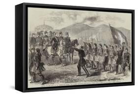 Arrival of the King of the Greeks at Athens, His Majesty Reviewing the National Guard-null-Framed Stretched Canvas