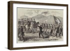 Arrival of the King of the Greeks at Athens, His Majesty Reviewing the National Guard-null-Framed Giclee Print