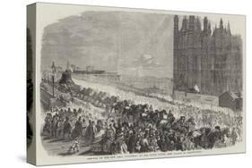 Arrival of the New Bell Victoria, at the Clock Tower, New Palace of Westminster-null-Stretched Canvas