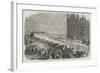Arrival of the New Bell Victoria, at the Clock Tower, New Palace of Westminster-null-Framed Giclee Print