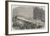 Arrival of the New Bell Victoria, at the Clock Tower, New Palace of Westminster-null-Framed Giclee Print