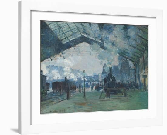 Arrival of the Normandy Train, Gare Saint-Lazare, 1877-Claude Monet-Framed Art Print