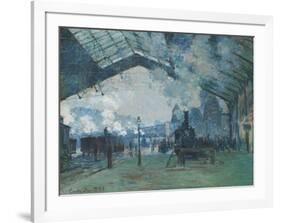 Arrival of the Normandy Train, Gare Saint-Lazare, 1877-Claude Monet-Framed Art Print