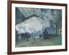 Arrival of the Normandy Train, Gare Saint-Lazare, 1877-Claude Monet-Framed Premium Giclee Print