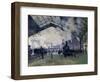 Arrival of the Normandy Train, Gare Saint-Lazare, 1877-Claude Monet-Framed Art Print