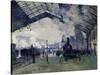 Arrival of the Normandy Train, Gare Saint-Lazare, 1877-Claude Monet-Stretched Canvas