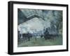 Arrival of the Normandy Train, Gare Saint-Lazare, 1877-Claude Monet-Framed Giclee Print