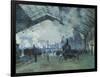 Arrival of the Normandy Train, Gare Saint-Lazare, 1877-Claude Monet-Framed Giclee Print
