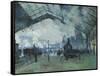 Arrival of the Normandy Train, Gare Saint-Lazare, 1877-Claude Monet-Framed Stretched Canvas