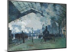 Arrival of the Normandy Train, Gare Saint-Lazare by Claude Monet-Claude Monet-Mounted Giclee Print