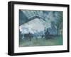 Arrival of the Normandy Train, Gare Saint-Lazare-Claude Monet-Framed Giclee Print