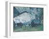 Arrival of the Normandy Train, Gare Saint-Lazare-Claude Monet-Framed Giclee Print