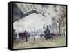 Arrival of the Normandy Train, Gare Saint-Lazare-Claude Monet-Framed Stretched Canvas