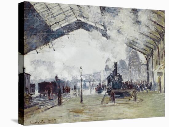 Arrival of the Normandy Train, Gare Saint-Lazare-Claude Monet-Stretched Canvas