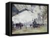 Arrival of the Normandy Train, Gare Saint-Lazare-Claude Monet-Framed Stretched Canvas