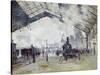 Arrival of the Normandy Train, Gare Saint-Lazare-Claude Monet-Stretched Canvas