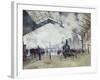 Arrival of the Normandy Train, Gare Saint-Lazare-Claude Monet-Framed Art Print