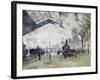 Arrival of the Normandy Train, Gare Saint-Lazare-Claude Monet-Framed Art Print