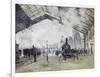 Arrival of the Normandy Train, Gare Saint-Lazare-Claude Monet-Framed Art Print