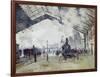 Arrival of the Normandy Train, Gare Saint-Lazare-Claude Monet-Framed Art Print