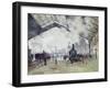 Arrival of the Normandy Train, Gare Saint-Lazare-Claude Monet-Framed Art Print