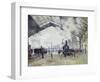 Arrival of the Normandy Train, Gare Saint-Lazare-Claude Monet-Framed Art Print