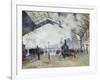 Arrival of the Normandy Train, Gare Saint-Lazare-Claude Monet-Framed Art Print