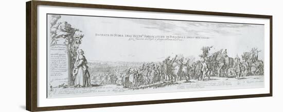 Arrival of the Polish Ambassador to Rome in 1633-null-Framed Premium Giclee Print