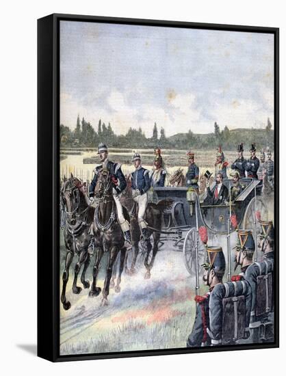 Arrival of the President of the Republic, Military Review, 14th July 1891-Henri Meyer-Framed Stretched Canvas