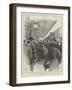 Arrival of the Queen at Florence, the Reception of Her Majesty at the Railway Station-Amedee Forestier-Framed Giclee Print