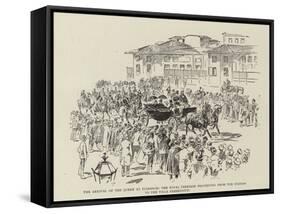 Arrival of the Queen at Florence-null-Framed Stretched Canvas