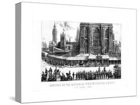 Arrival of the Queen at Westminster Abbey, London, 21 June, 1887-null-Stretched Canvas