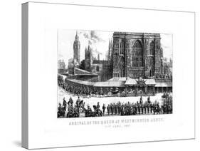 Arrival of the Queen at Westminster Abbey, London, 21 June, 1887-null-Stretched Canvas