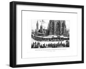 Arrival of the Queen at Westminster Abbey, London, 21 June, 1887-null-Framed Premium Giclee Print